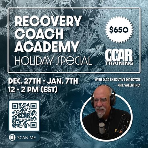 Register now, time is running out!
Our Executive Director, Phil Valentine will be facilitating our special Holiday Recovery Coach Academy! Will you join us? 
https://addictionrecoverytraining.org/cart-events/
❄️This holiday special is $200 off our standard pricing! ❄️
#recovery #recoverycoach #recoverycoaching #recoveryispossible #recoverycoachingworks #recoverymatters #virtuallearning #onlinetraining #trainer #peersupport #webinar #webinars #wecanrecover #recoveryjourney #holidayseason #holidays